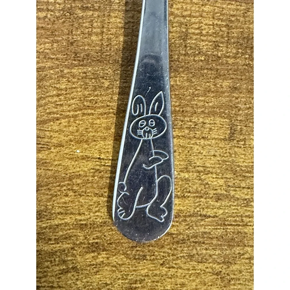 Vintage Esmeyer 18/10 Fork Rabbit Design Children's 6